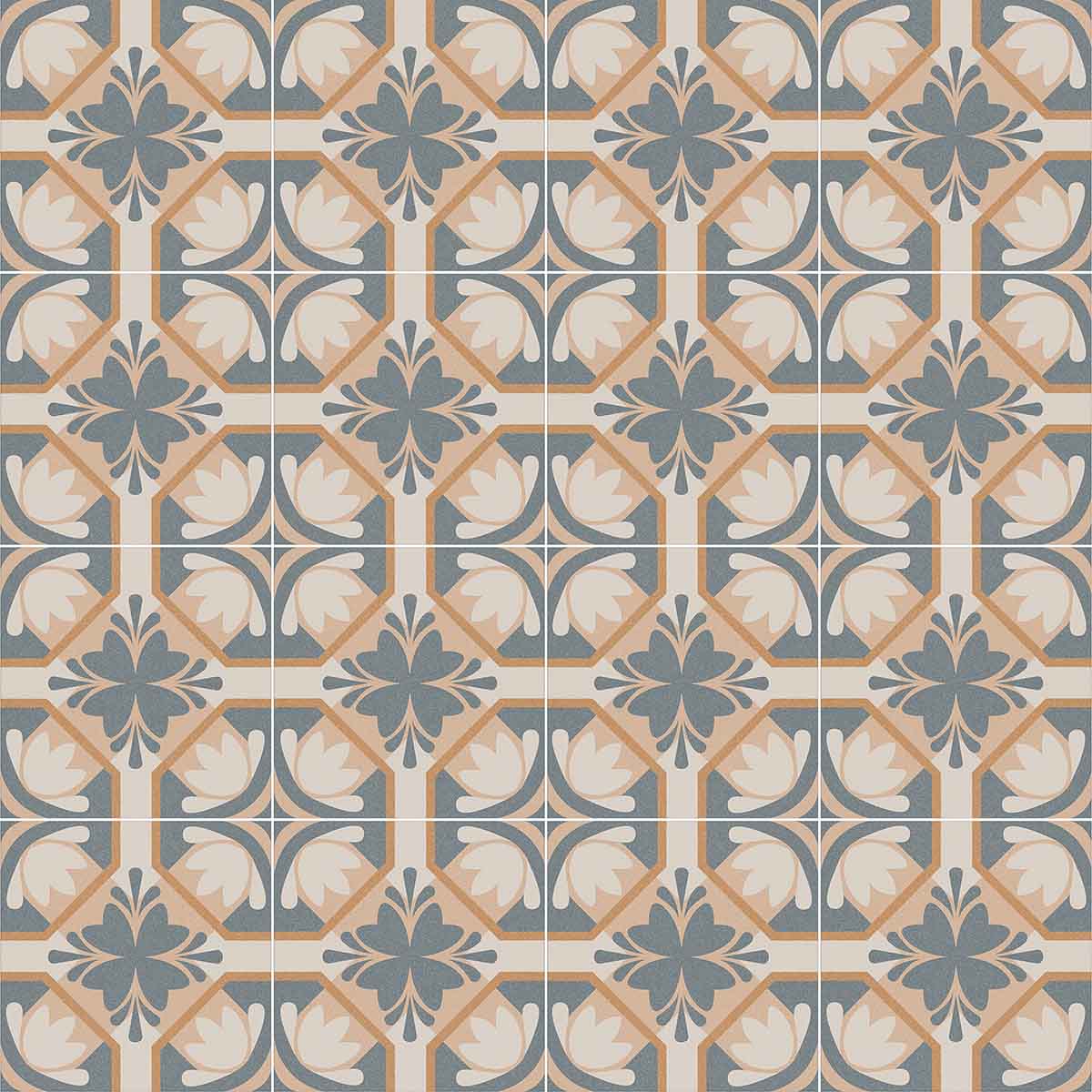 vives bali jimbaran pattern porcelain tile matt 20x20cm