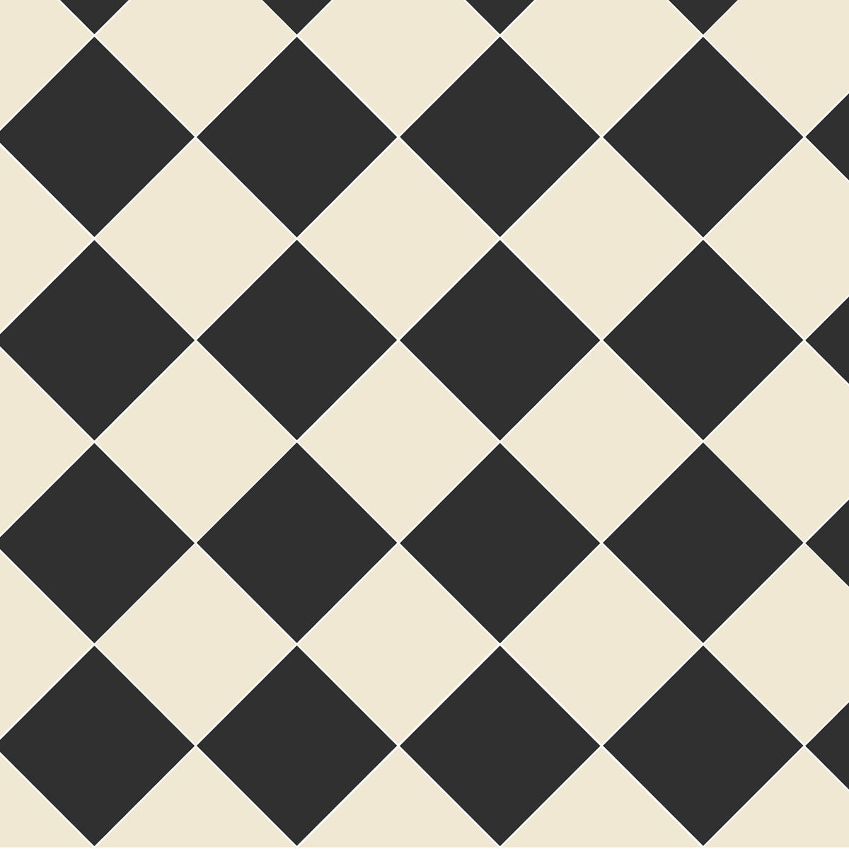 Classic Victorian Black and white Porcelain Tile 10x10cm Matt in chequerboard pattern