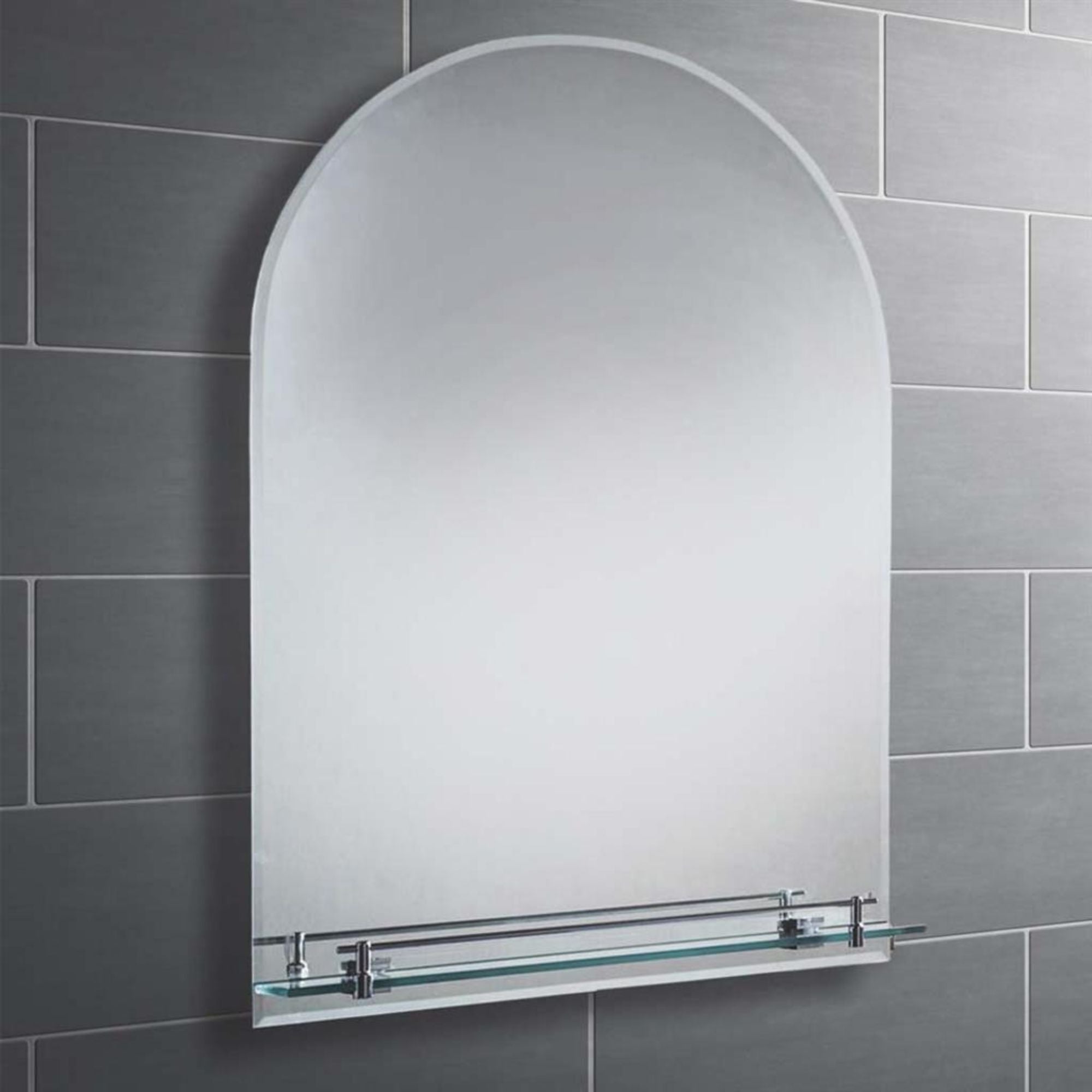 Windsor Arch Bathroom Mirror With Shelf