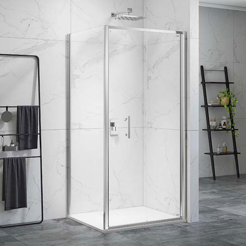6 Series Sleek Bifold Shower Door with Side Panel