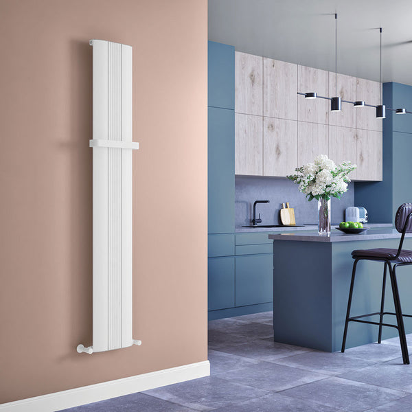 White flat panel online towel radiator