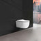 Amalfi Rimless Wall Hung WC Pan With Soft Close Toilet Seat - Gloss White