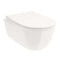 Amalfi Rimless Wall Hung WC Pan With Soft Close Toilet Seat - Gloss White