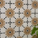 Aruba Daisy Yellow Pattern Porcelain Tile 22.3 x 22.3cm Matt Lifestyle