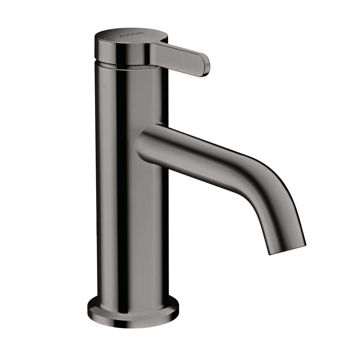Axor One 70 Single Lever Basin Mixer Tap with Waste Polished Black Chrome