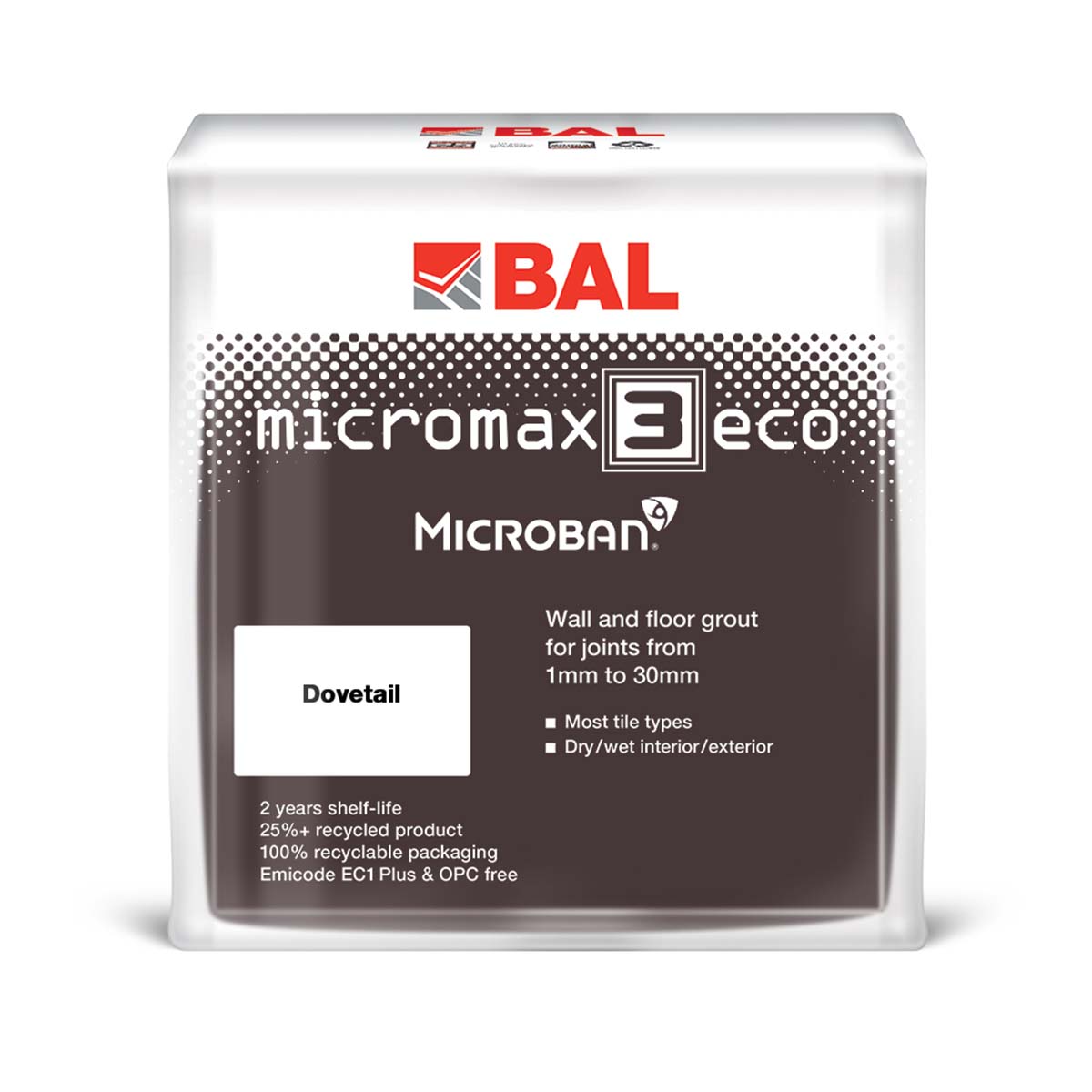 BAL micromax 3 eco wall and floor tile adhesive dovetail