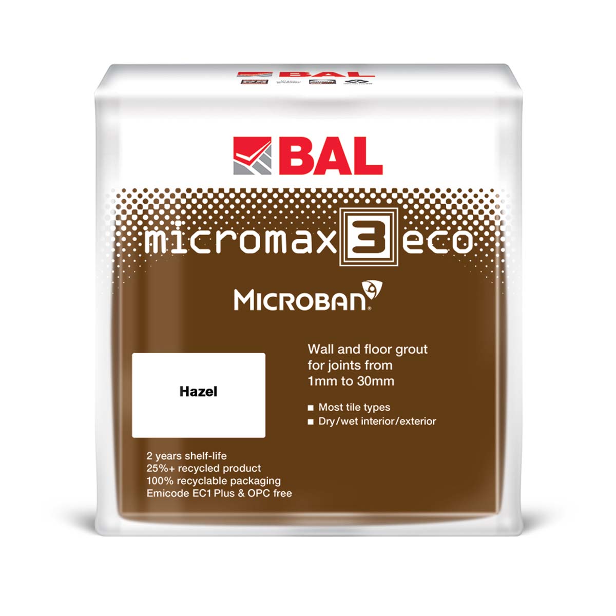 BAL micromax 3 eco wall and floor tile adhesive hazel dark