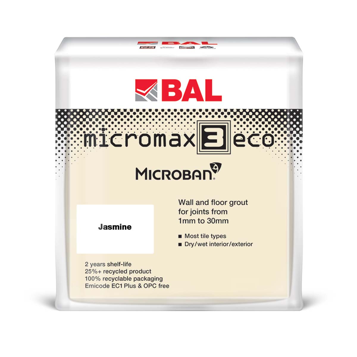 BAL micromax 3 eco wall and floor tile adhesive jasmine
