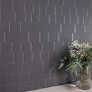Beat Anthracite Wall Tile 20x40cm Matte Lifestyle