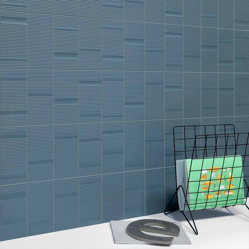 Beat Blue Wall Tile 20x40cm Matte Lifestyle