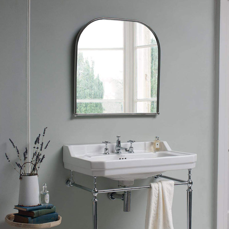 Burlington Arched Mirror with Chrome Frame Feature Deluxe Bathrooms Ireland