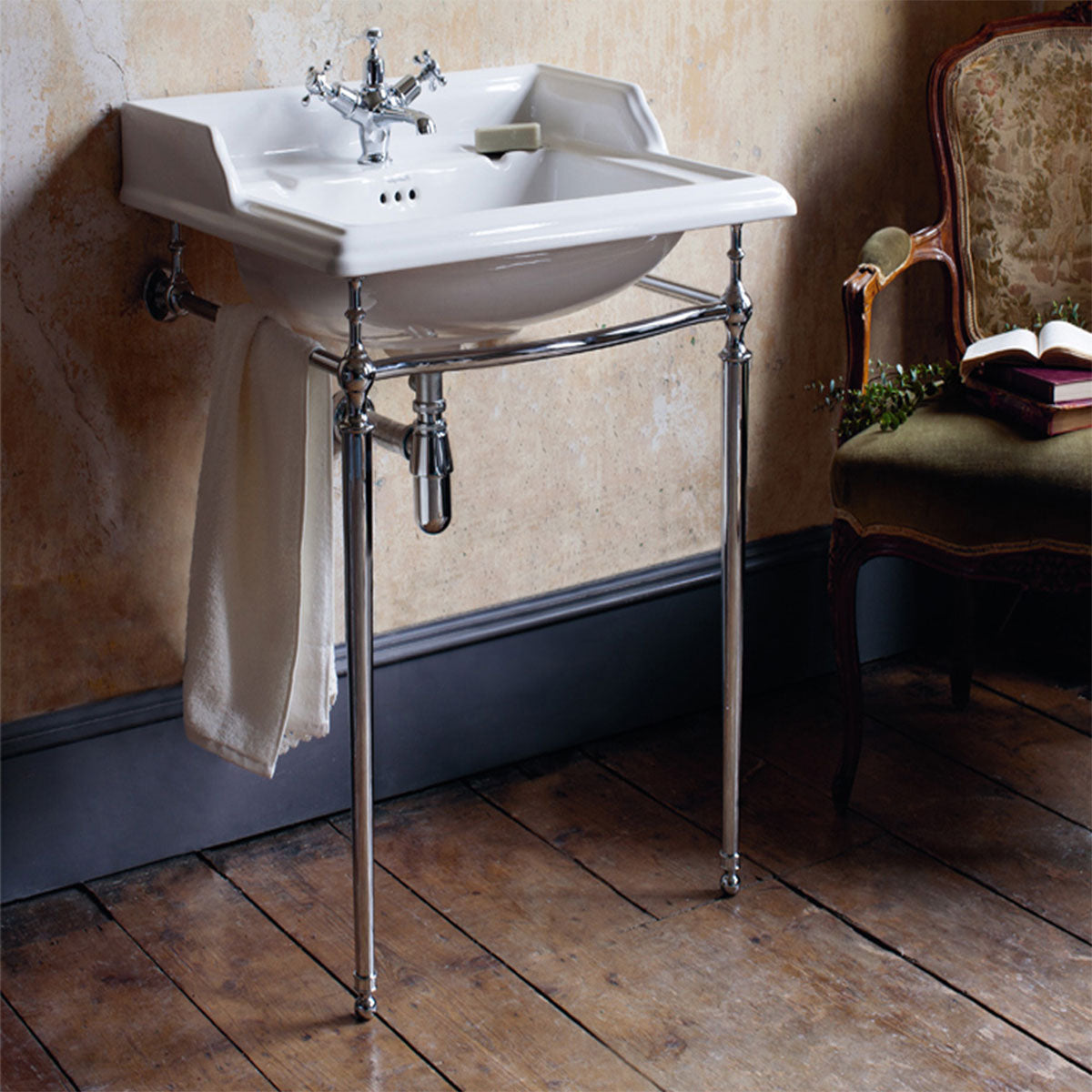 Burlington Classic 510 Square Basin With Washstand Feature Deluxe Bathrooms Ireland