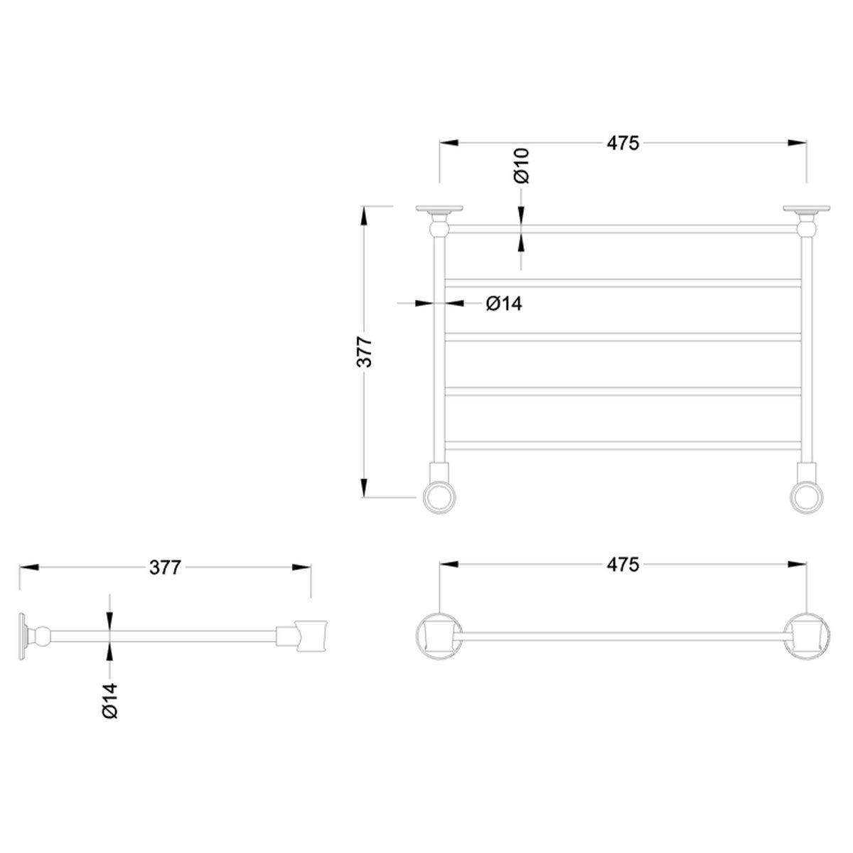 Towel rack width sale