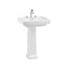Burlington Riviera Square Shaped Full Pedestal 580mm 3 Tap Hole White Deluxe Bathrooms Ireland
