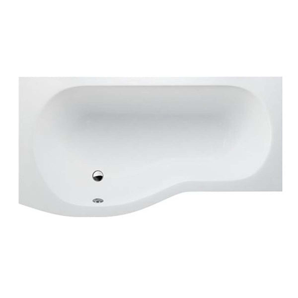 Cleargreen Eco-Round Single-Ended Back to Wall Shower Bath Left Handed Top