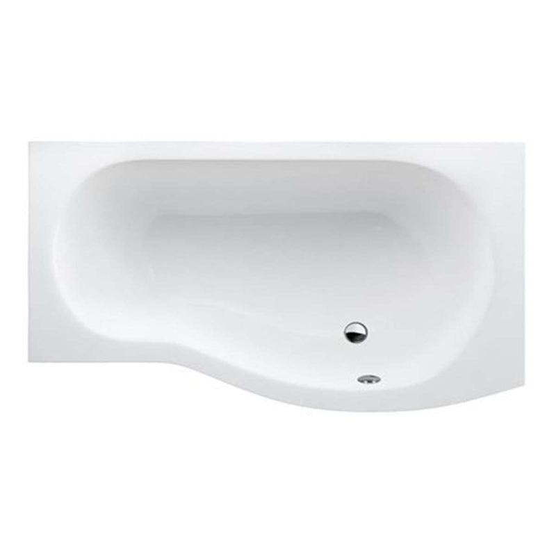 Cleargreen Eco-Round Single-Ended Back to Wall Shower Bath Right Handed