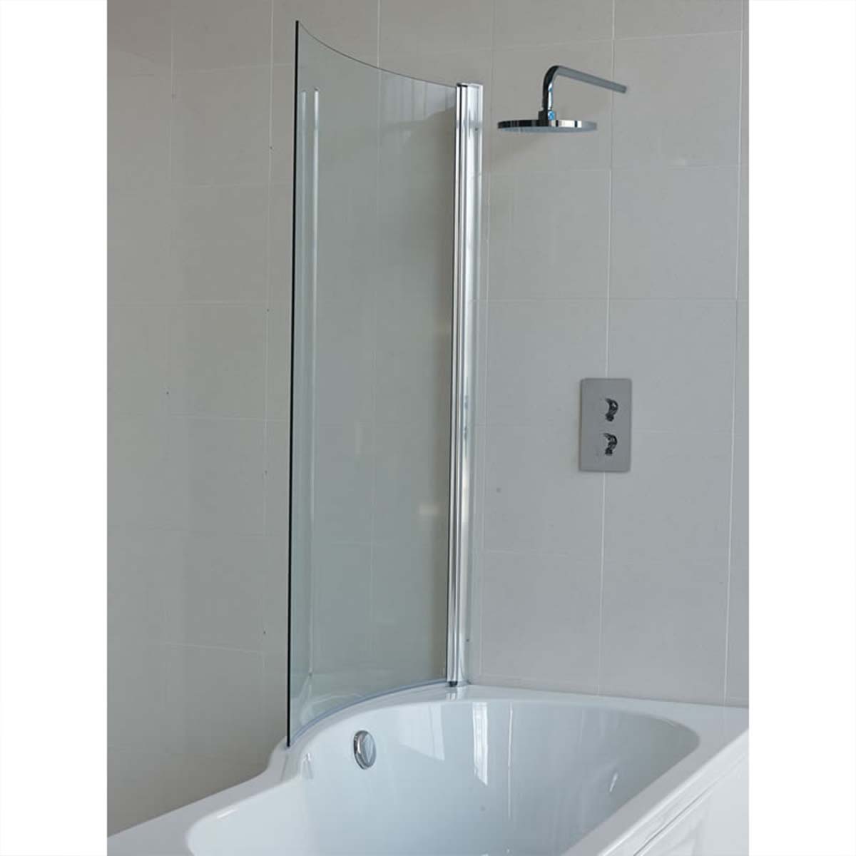 Cleargreen Eco Round Single Ended Back to Wall Shower Bath Screen