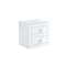 crosswater canvass 2 drawer wall hung vanity unit with carrara marble effect worktop white gloss
