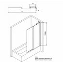 Crosswater Design 8 Double Panel Hinged Bath Screen Dimensions