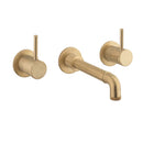 Crosswater MPRO Industrial Basin 3 Hole Wall Set Tap Unlacquered Brass