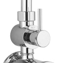 Crosswater MPRO Industrial Dual Outlet Valve With Rigid Riser and Shower Set With Overhead Chrome Detail