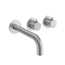 Crosswater Module Bath Spout and Wall Stop Taps Brushed Stainless Steel
