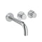Crosswater Module Bath Spout and Wall Stop Taps Chrome