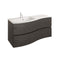 Crosswater Svelte 1000mm Double Drawer Wall Hung Vanity Unit With Ice White Glass Basin Grey Ash Veneer