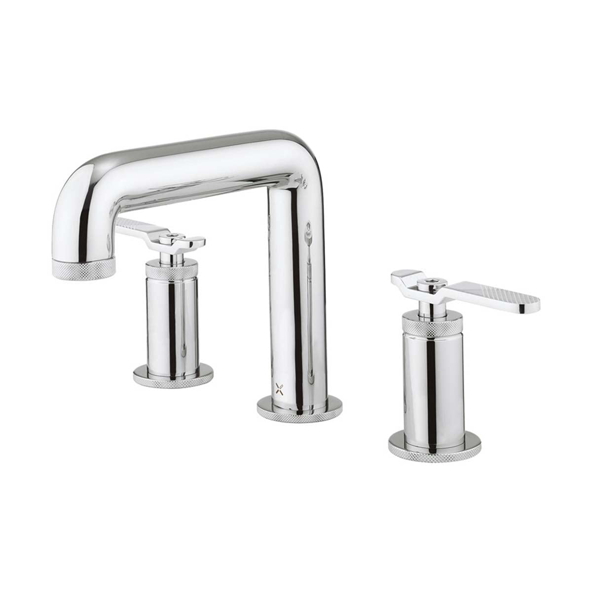 Crosswater Union 3 Hole Basin Mixer Tap With Lever Handles Chrome 