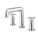Crosswater Union 3 Hole Basin Mixer Tap With Wheel Handles Chrome