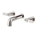 Crosswater Union Basin 3 Hole Wall Mounted Tap with Lever Handles Chrome
