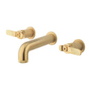 Crosswater Union Basin 3 Hole Wall Mounted Tap with Lever Handles Union Brass