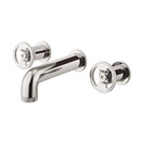 Crosswater Union Basin 3 Hole Wall Mounted Tap with Round Handles Chrome