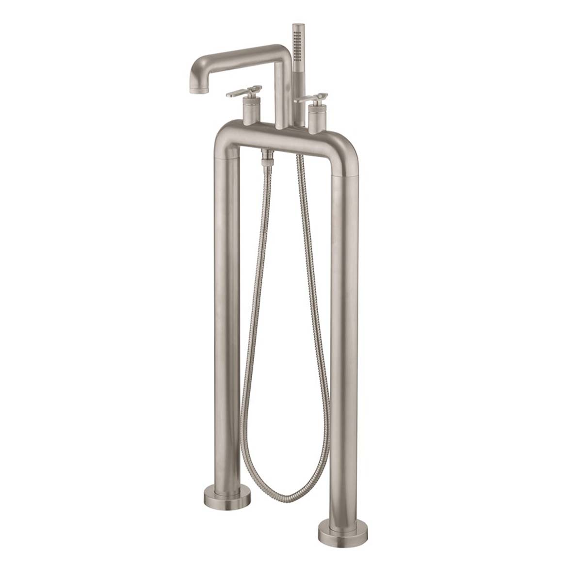 Crosswater Union Bath Shower Mixer With Lever Handles Brushed Nickel