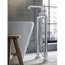 Crosswater Union Bath Shower Mixer With Red Wheel Handles Chrome Lifestyle