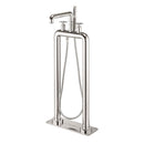 Crosswater Union Bath Shower Mixer With Wheel Handles with Floor Plate Chrome