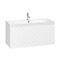 Crosswater Vergo 1000mm Single Drawer Wall Hung Vanity Unit With Cast Mineral Marble Basin Matt White