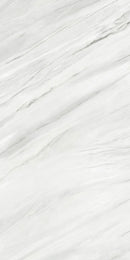 Deluxe Bianco Lasa Marble Effect Porcelain Tile 60x120cm Pattern