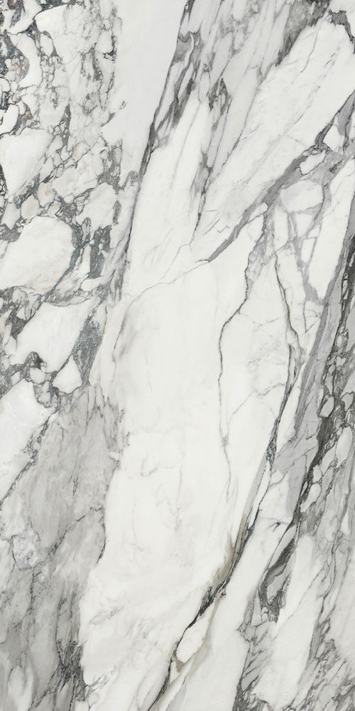 Deluxe Calacatta Macchia Vecchia Marble Effect Porcelain Tile 60x120cm ...