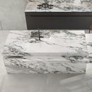 Deluxe Calacatta Macchia Vecchia Marble Effect Porcelain Tile Feature