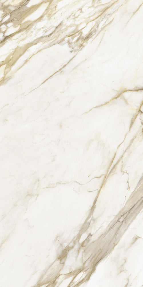 Deluxe Calacatta Oro Marble Effect Porcelain Tile 60x120cm Matt 