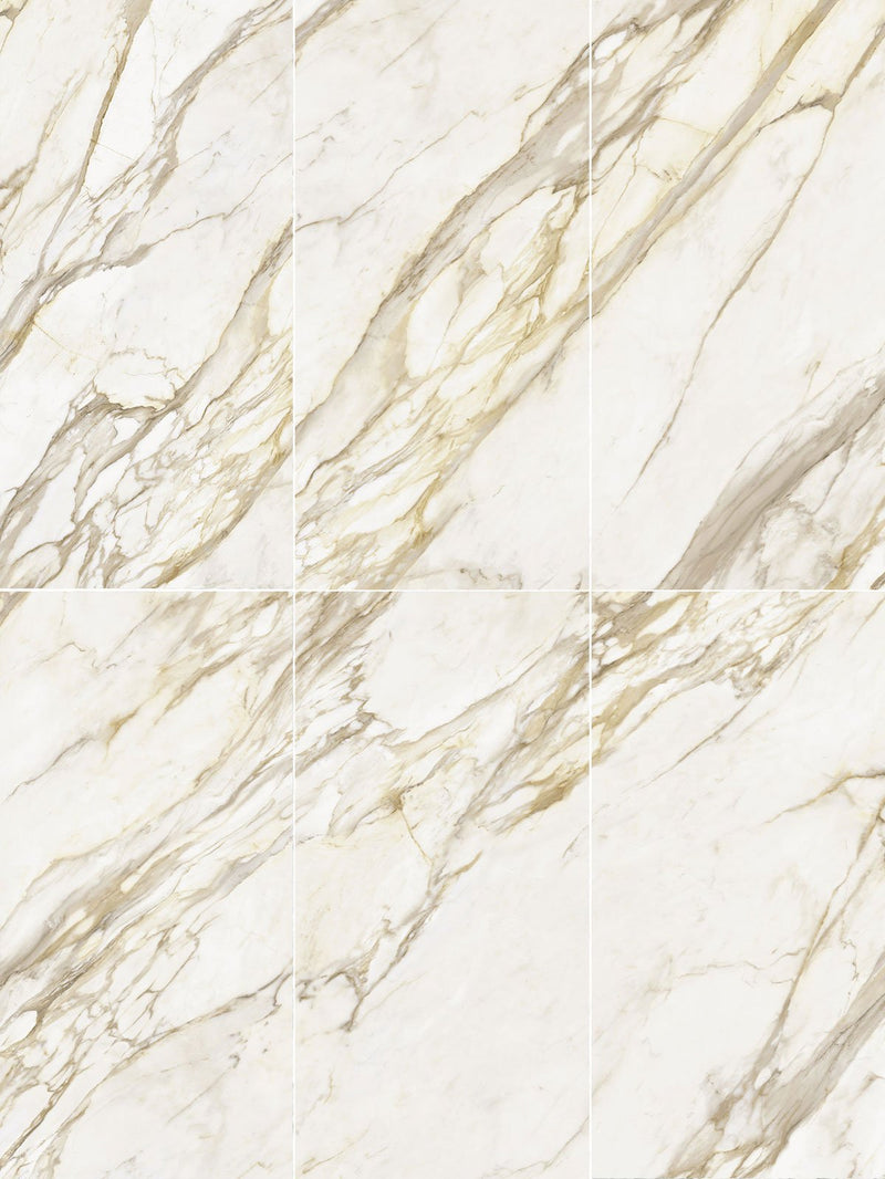 Deluxe Calacatta Oro Marble Effect Porcelain Patterns