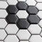 Deluxe Flower Hexagon Mosaic Porcelain Tile Matte Close Up