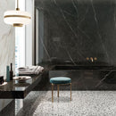 Deluxe Nero Marquinia Marble Effect Porcelain Tile Feature