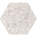 Deluxe Terrazzo Talc Hexagonal Porcelain Tile Matt