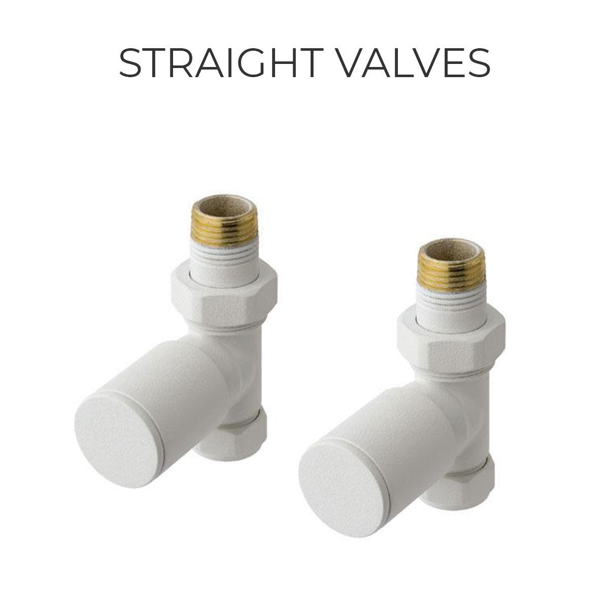 Deluxe Venice straight rad valves white