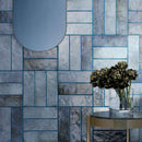 Dyroy Blue Decor Wall Tile 6.5x20cm Gloss