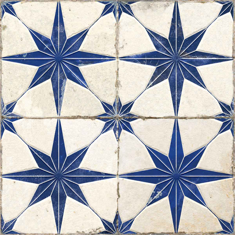 FS Star Blue 4D Pattern Tile 45x45cm Matte