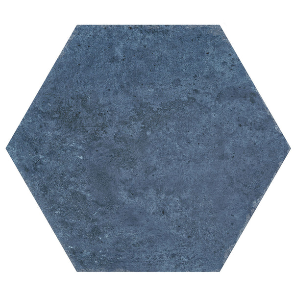 Fiori Azul Hexagonal Porcelain Tile 23x27cm Matt