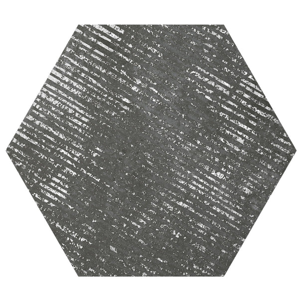 Fiori Lava Decor Hexagonal Porcelain Tile Matt